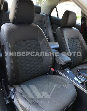Купити Авточохли модельні MW Brothers для Citroen C-Elysee з 2013 серія Leather Style Sota (сіра нитка) 111424 Чохли модельні MW Brothers
