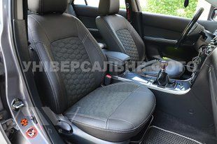 Купити Авточохли модельні MW Brothers для Citroen C-Elysee з 2013 серія Leather Style Sota (сіра нитка) 111424 Чохли модельні MW Brothers