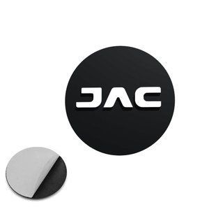 Купить Наклейка с логотипом Jac №1 для автоключей d=15 мм Пластиковая объемная (Завод) 89385 Наклейки на автомобиль