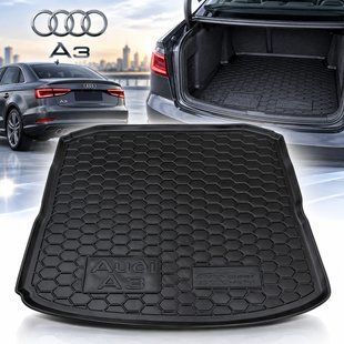 Купити Автомобільний килимок у багажник Audi A3 8V 2012-2016 Sedan / Гумо - пластик 41941 Килимки для Audi