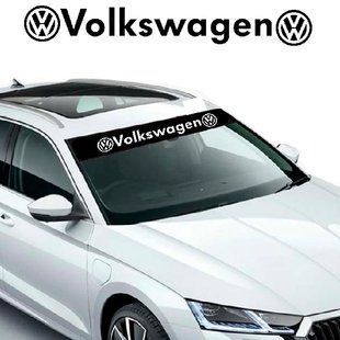 Купить Наклейка на лобовое стекло авто Volkswagen 135 x 1000 мм Наружная Черная 79412 Наклейки на автомобиль