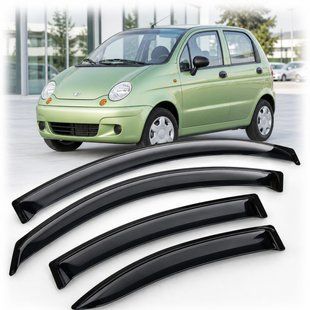 Купити Дефлектори вікон вітровики для Daewoo Matiz 1998 Скотч 3M (AMD10198) Acrylic 4 шт 110525 Дефлектори вікон Daewoo