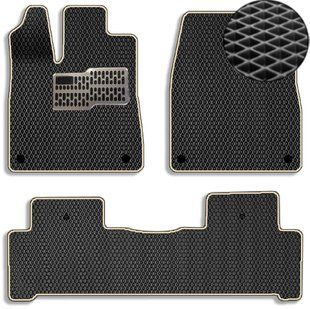 Buy EVA floor mats for Acura RDX III 2018- with heel pad Black-Beige edging 5 pcs 74775 Floor mats for Acura