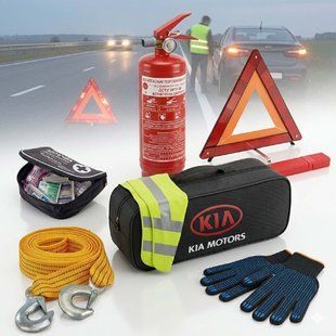 Buy Kia Roadside Assistance Kit with Car Brand Logo (Bag with 2 compartments) 40251 Technical assistance and care kits for motorists