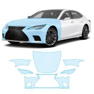 Buy Pre-cut paint protection film for Lexus LS XF50 facelift 2021- front end 106244 Model-specific paint protection film patterns for Lexus