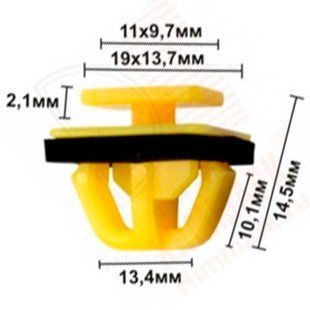 Buy Clip for fastening door molding HYUNDAI KIA NISSAN SUZUKI TOYOTA CHRYSLER (87758-35000 8775835000) C0969 73369 Fixer for moldings and radiator grilles