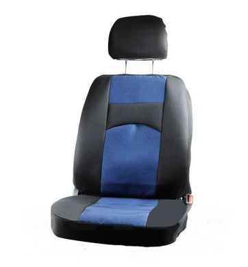 Купити Чехлы модельные для ВАЗ 2108-15 / плотная ткань жакард / 4 подголовника / Черно - Синие 34035 Чохли для сидіння модельні
