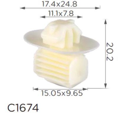 Купить Клипса для обшивки салона Volkswagen, Seat, Skoda (6N0867276, 12633) (C1674) 73635 Втулка держатель
