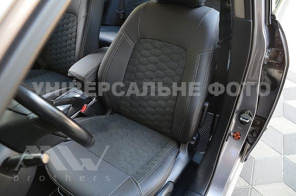 Купити Авточохли модельні MW Brothers для Citroen C-Elysee з 2013 серія Leather Style Sota (сіра нитка) 111424 Чохли модельні MW Brothers
