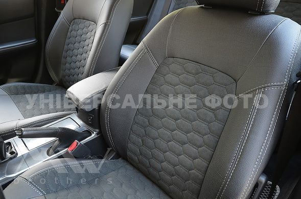 Купити Авточохли модельні MW Brothers для Citroen C-Elysee з 2013 серія Leather Style Sota (сіра нитка) 111424 Чохли модельні MW Brothers