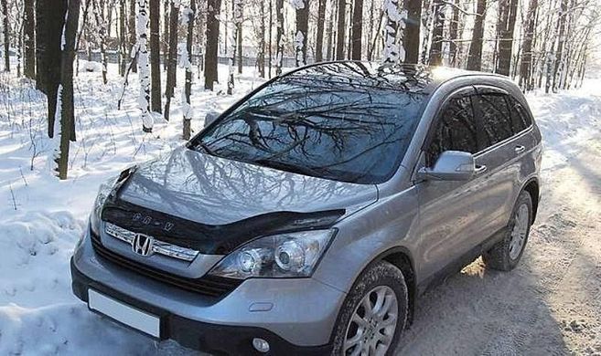 Купить Дефлектор капота мухобойка Honda CR-V 1995-2002 Евро Крепление (Vip Tuning) HD07 13 Дефлекторы капота Honda