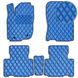 Купить Коврики в салон Экокожа для Toyota RAV 4 2013-2019 ДВС / Hybrid Черные-Синий 5 шт (Rombus) 68287 Коврики для Toyota - 1 фото из 9