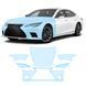 Купити Антигравійна захисна бронеплівка за лекалами для Lexus LS XF50 facelift 2021- передня частина авто (капот бампер крила)) 106244 Модельні лекала захисних плівок для Lexus