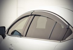 Купить Дефлекторы окон ветровики Mazda 6 2013- С Хром Молдингом 2657 Дефлекторы окон Mazda