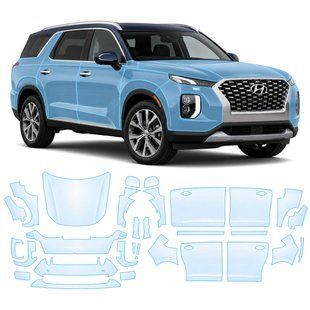 Купить Антигравийная защитная бронепленка по лекалам для Hyundai Palisade I 2019-2022 - полный кузов 104985 Модельные лекала защитных пленок для Hyundai