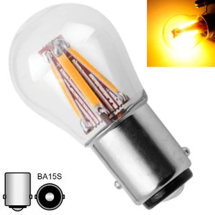 Купить Автолампа светодиодная LED 12/24V T25 R5W /P21W (BA15s) Желтый Свет 1 шт 63490 Светодиоды - T25 BA15s