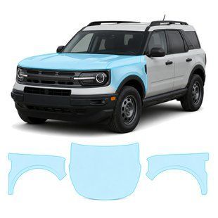 Купити Антигравійна захисна бронеплівка за лекалами для Ford Bronco Sport I 2021-2024 - капот і передні крила 104275 Модельні лекала захисних плівок для Ford