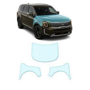 Купити Антигравійна захисна бронеплівка за лекалами для Kia Telluride I 2019- - капот і передні крила 105835 Модельні лекала захисних плівок для Kia