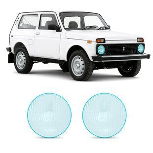 Buy Pre-cut paint protection film for LADA Niva 2121 1977-2020 - optics (headlights & fog lights) 105876 Model-specific paint protection film patterns for LADA