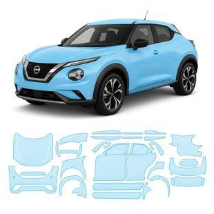 Купити Антигравійна захисна бронеплівка за лекалами для Nissan Juke F16 2019-2024 - повний кузов 107637 Модельні лекала захисних плівок для Nissan