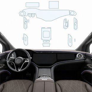 Купити Набір Плівок захисних для салону Mercedes-Benz EQS SUV (X296) 2022- TPH (Кансолі Дисплея Ручок) 110776 Модельні захисні плівки для салону авто
