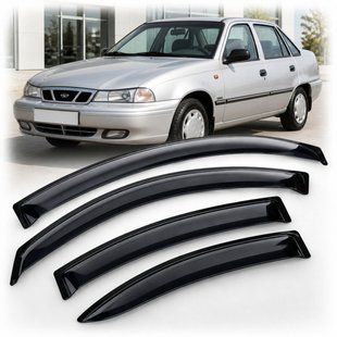 Купить Дефлекторы окон ветровики для Daewoo Nexia Sd 1995 2008 Скотч 3M (AMD10295) Acrylic 4 шт 110526 Дефлекторы окон Daewoo