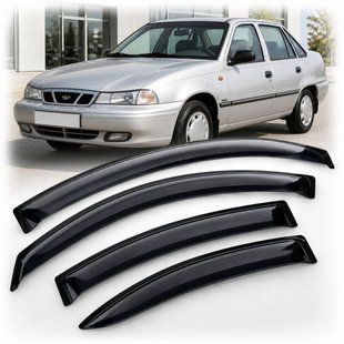 Купити Дефлектори вікон вітровики для Daewoo Nexia Sd 1995 2008 Скотч 3M (AMD10295) Acrylic 4 шт 110526 Дефлектори вікон Daewoo