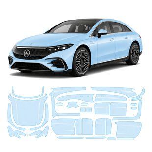 Купити Антигравійна захисна бронеплівка за лекалами для Mercedes-Benz EQS 2021- повний кузов 106905 Модельні лекала захисних плівок для Mercedes-Benz