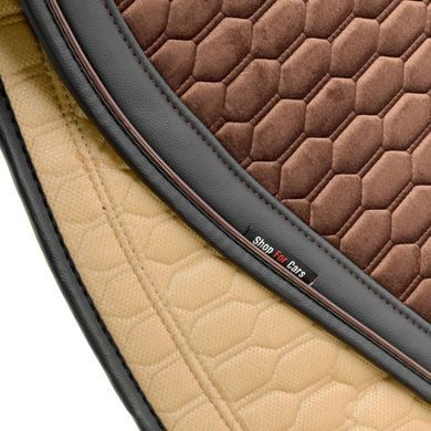 Купить Накидки для передних сидений Алькантара Palermo Premium Коричневые 2 шт 9902 Накидки для сидений Premium (Алькантара)