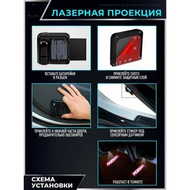 Купити Лазерне Підсвічування дверей Проектор для автомобіля (Картридж Mitsubishi лого) 1 шт 89749 Проектор логотип у двері