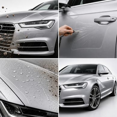 Buy Pre-cut paint protection film for Audi A6 C7 2011-2018 - rear bumper 101494 Model-specific paint protection film patterns for Audi