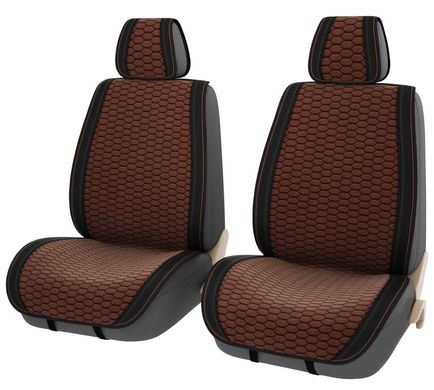 Купить Накидки для передних сидений Алькантара Palermo Premium Коричневые 2 шт 9902 Накидки для сидений Premium (Алькантара)