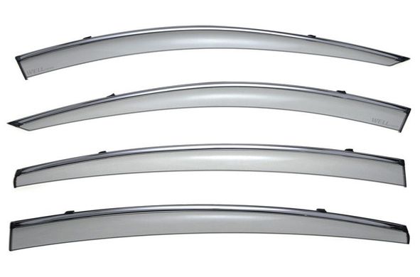 Купити Дефлектори вікон вітровики для Mazda 6 2013- З Молдингом Хром 2657 Дефлектори вікон Mazda