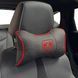 Buy Headrest pillow with Dodge logo Ekoshkira 3D Color logo Black-Red edging 1 piece 91825 Pillows for the headrest - under the neck