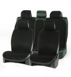 Купити Накидки для сидінь DEKOR Алькантара комплект Чорні - чорна нитка 36421 Накидки для сидінь Premium (Алькантара)