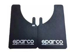 Купити Бризковики малі чорні 2 шт Sparco 375х235 (м'які) 23505 Бризковики універсальні з логотипом моделей