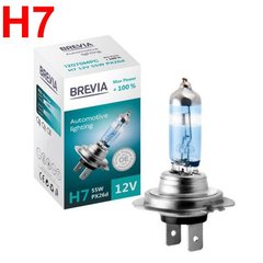Купити Автолампа галогенна Brevia Max Power +100% H7 12V 55W 1 шт (12070MPC) 38221 Галогенові лампи Brevia