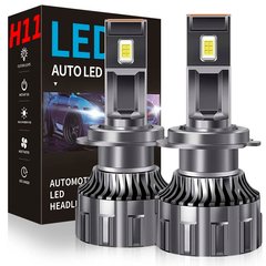 Купить LED лампы автомобильные R11 H11 H8 H9 70W (11600lm 6000K +400% IP68 DC9-24V) 63440 LED Лампы R11