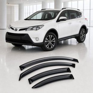Купить Дефлекторы окон ветровики для Toyota Rav4 IV 5d 2013 Скотч 3M (AMT26813) Acrylic 4 шт 110727 Дефлекторы окон Toyota