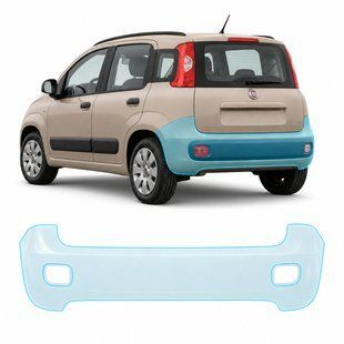 Купити Антигравійна захисна бронеплівка за лекалами для Fiat Panda III 2011-2024 - задній бампер 104211 Модельні лекала захисних плівок для Fiat