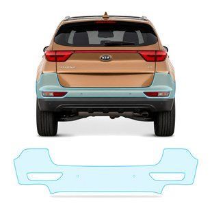 Купити Антигравійна захисна бронеплівка за лекалами для Kia Sportage QL 2016-2017 - задній бампер 105771 Модельні лекала захисних плівок для Kia