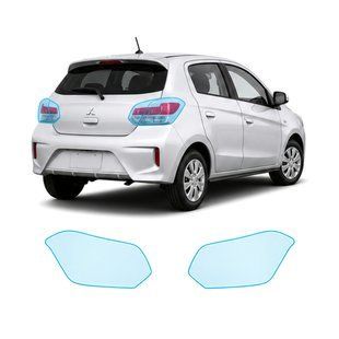 Купить Антигравийная защитная бронепленка по лекалам для Mitsubishi Colt/Space Star VII facelift 2016-2023 - задние фонари стопы 107435 Модельные лекала защитных пленок для Mitsubishi