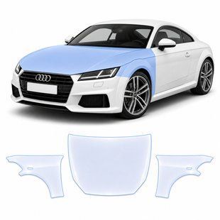 Buy Pre-cut paint protection film for Audi TT 8S 2014-2023 - hood + front fenders 101795 Model-specific paint protection film patterns for Audi