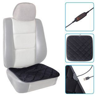 Buy Heated Car Seat Cover Vitol Heated 42x40cm Velour 5V USB 1 pc (VHR-0507) 94898 Heated capes