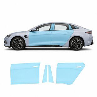 Buy Pre-cut paint protection film for BYD Seal I 2022-2024 - doors and windows pillars 103177 Model-specific paint protection film patterns for BYD