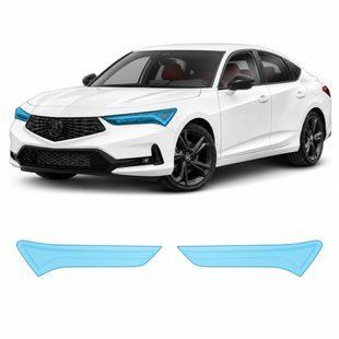Купить Антигравийная защитная бронепленка по лекалам для Acura Integra V 2023 - оптика (фары и ПТФ) 102876 Модельные лекала защитных пленок для Acura