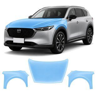 Купить Антигравийная защитная бронепленка по лекалам для Mazda CX-5 III 2025- капот и передние крылья 106447 Модельные лекала защитных пленок для Mazda