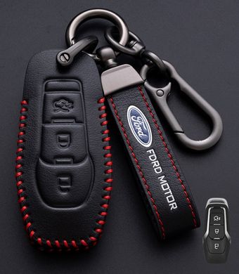Купить Чехол для автоключей Ford с Брелоком Карабин Оригинал (3 кнопки №4) 66829 Чехлы для автоключей (Оригинал)