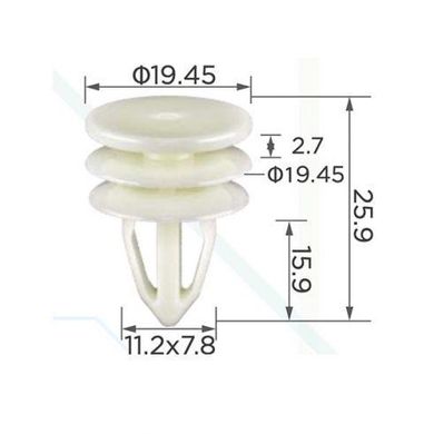 Купити Кліпса кріплення обшивки дверей молдинги GM 15076791 (C0396) 73221 Фіксатор дверного типу