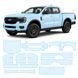 Купити Антигравійна захисна бронеплівка за лекалами для Ford Ranger IV 2022- повний кузов 104529 Модельні лекала захисних плівок для Ford